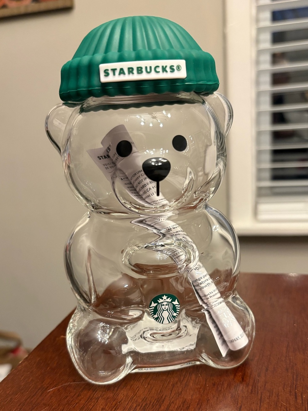 Starbucks Bearista Glass Cup with Straw